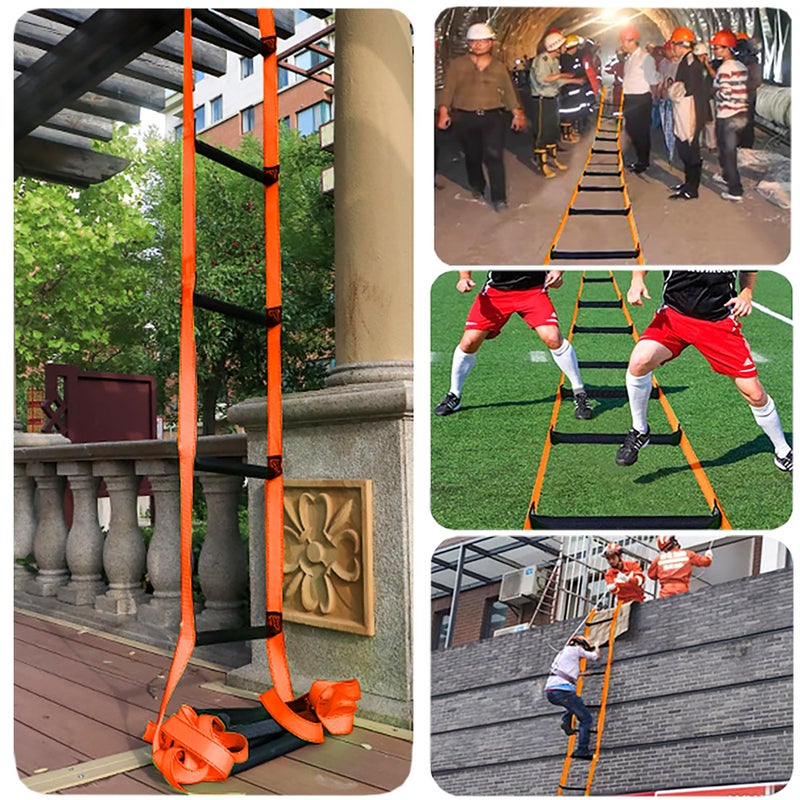 XXFBJNMD 13 Feet Fire Escape Ladder Emergency Fire Ladder for 2-3 Story Homes Reusable Portable Safety Ladders for Windows, Balconies and Sailboats, Kayaks and More - Image 3