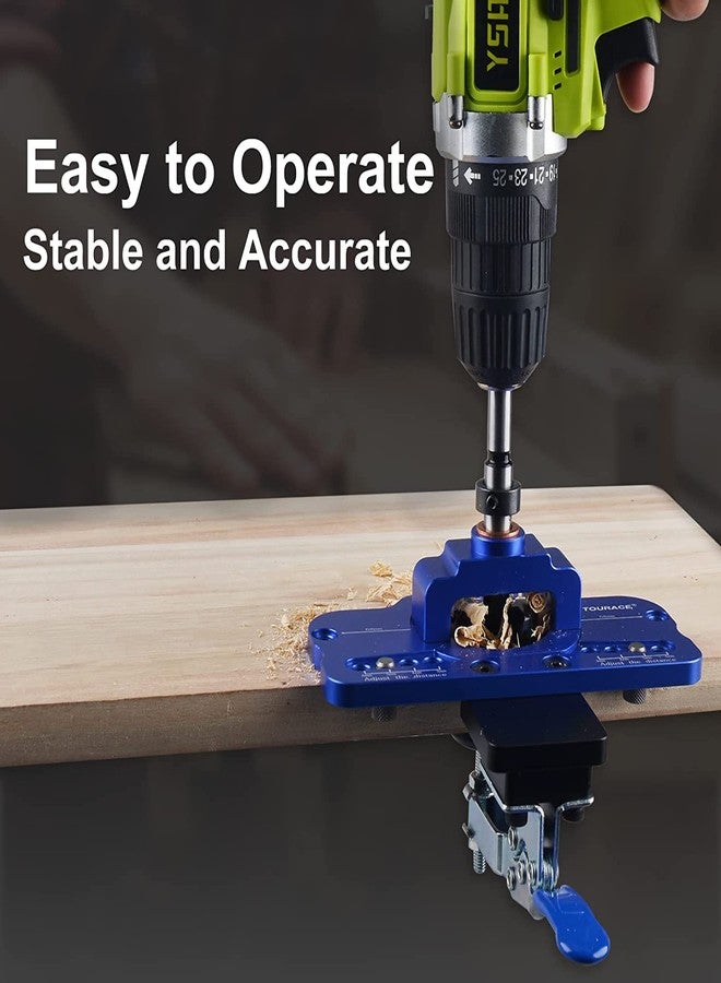 TOURACE Concealed Hinge Jig with Clamp,Made of Aluminum Alloy, Get Professional Results Every Time for Cabinet and Door Installation, 35MM Hole Drilling Guide Locator Suitable for American&European - Image 3