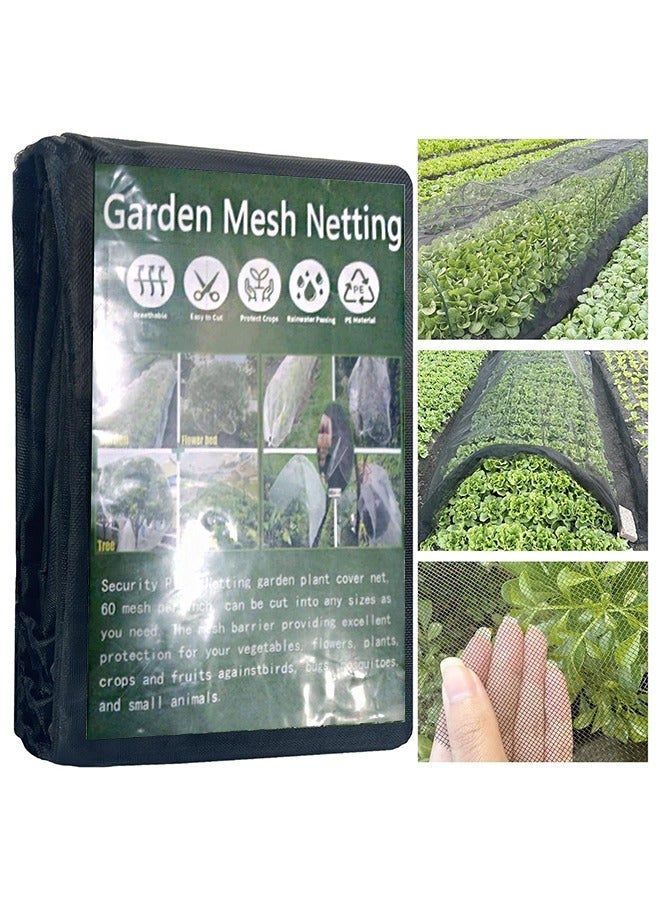 Sweet Life 10×39FT Thickened Black Nano PPT Garden Netting Mesh, Plant Covers Protection Ultra Fine Net for Vegetable Fruits Flowers Crops from Insect Pest Bug Birds Eating, 30% Shade Rate, Reusable &  Durable - Image 1