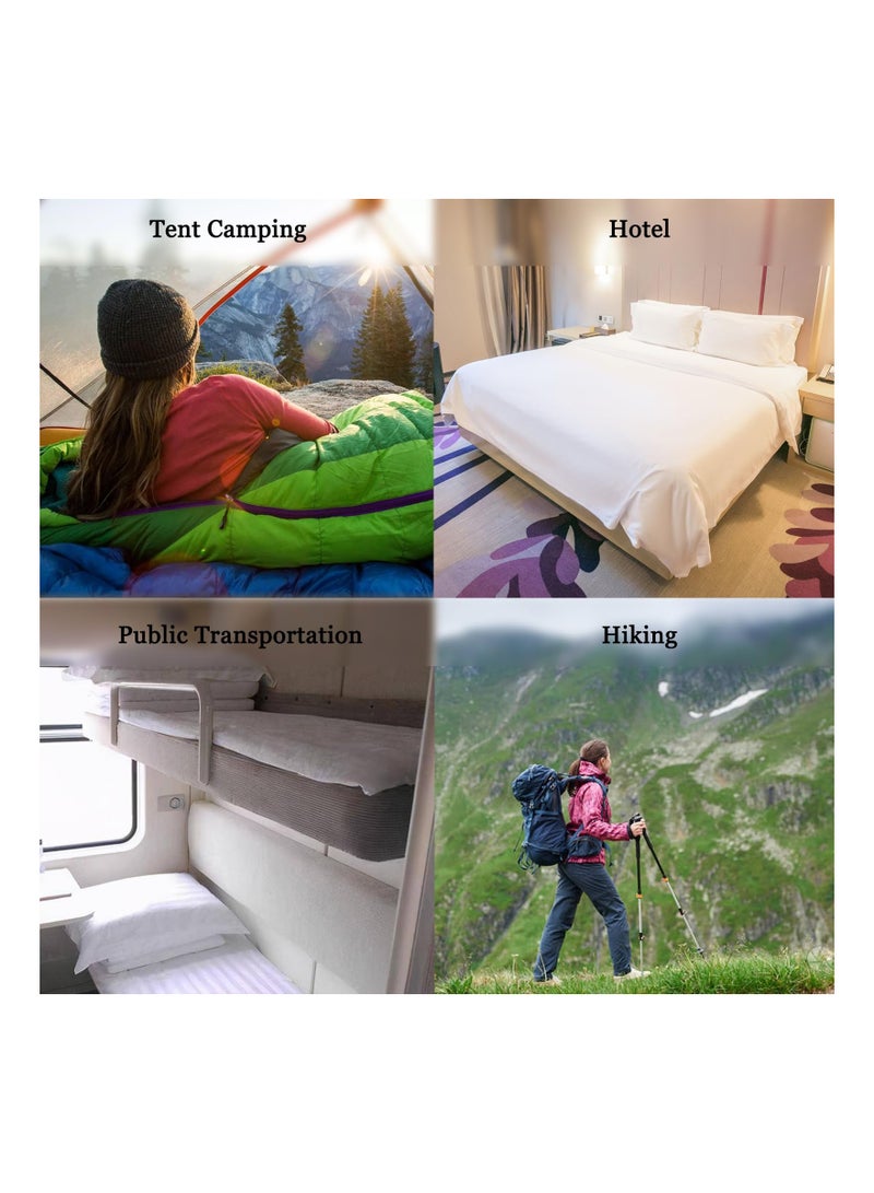 SYOSI Sleeping Bag Liner, Travel Sheets Sleep Sack for Adults, Camping for Backpacking, Hotels & Hostels, Ultralight Backpacking, Comfortable Sleep Sack for Backpacking, Hotel, Hostels & Traveling - Image 3