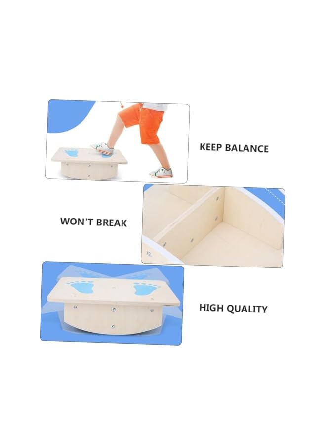 PROMASS 1Pc Kids Outdoor Sports Toy Game Kids Learning Toys Kids Wooden Balance Board Office Balance Board Wooden Wobble Board Wooden Rocker Board Fitness Pearlescent - Image 5