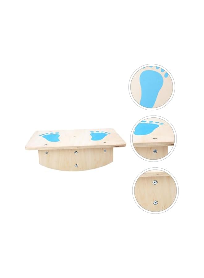 PROMASS 1Pc Kids Outdoor Sports Toy Game Kids Learning Toys Kids Wooden Balance Board Office Balance Board Wooden Wobble Board Wooden Rocker Board Fitness Pearlescent - Image 4