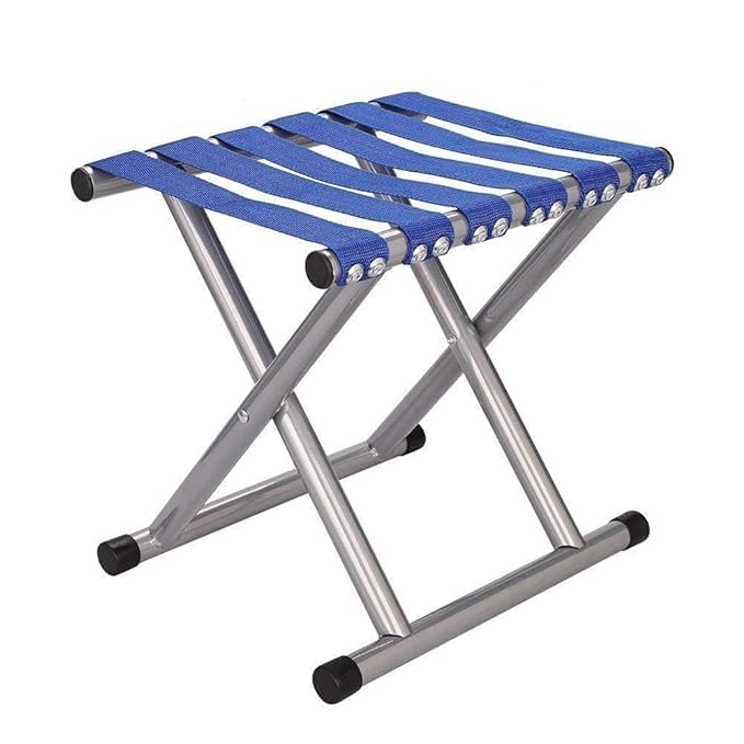 LASALE Folding Lightweight Camping Chair Folding Stainless Steel Stools Portable Compact Stool for Outdoor Travel Beach Picnic Hiking