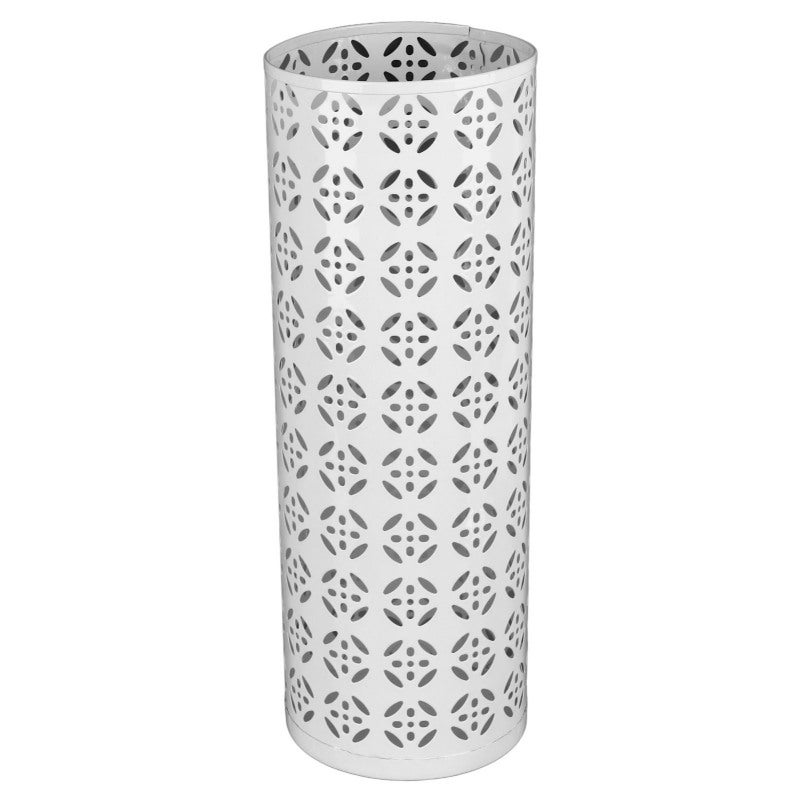 Umbrella Stand: 100x40x0.3cm White Premium Metal - Rust Proof Hollow Design Umbrella Holder for Entryway, Office Home Storage - Image 2