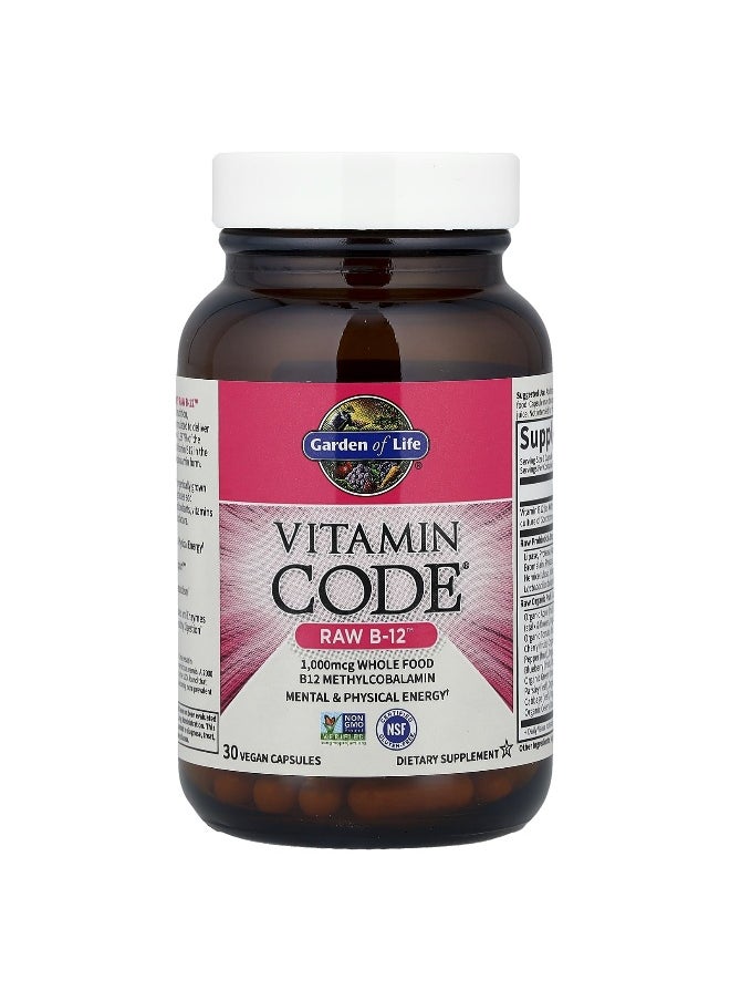 Garden of Life Garden of Life, Vitamin Code®, RAW B-12™, 30 Vegan Capsules  - Image 3