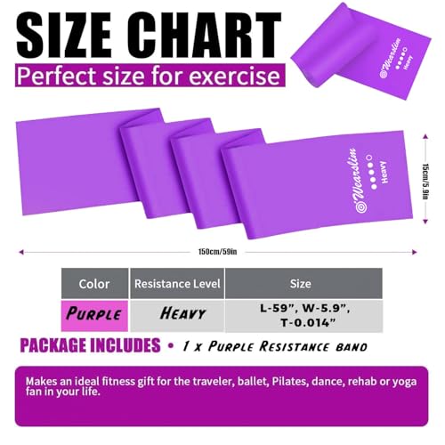 Wearslim® Professional Resistance Loop Bands for Legs and Butt | Elastic Exercise Band Set for Women | Best Resistant Workout Loops for Booty, Glute, Leg & Thigh Exercising (1.5 Meter Purple) - Image 5