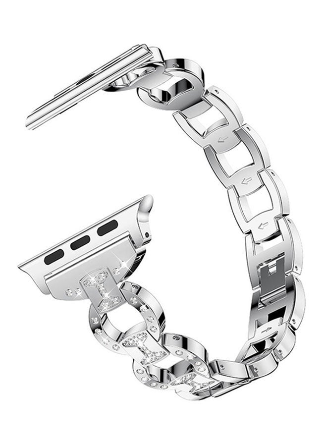 Voberry Replacement Band For Apple Watch Series 4 44mm Silver - Image 1