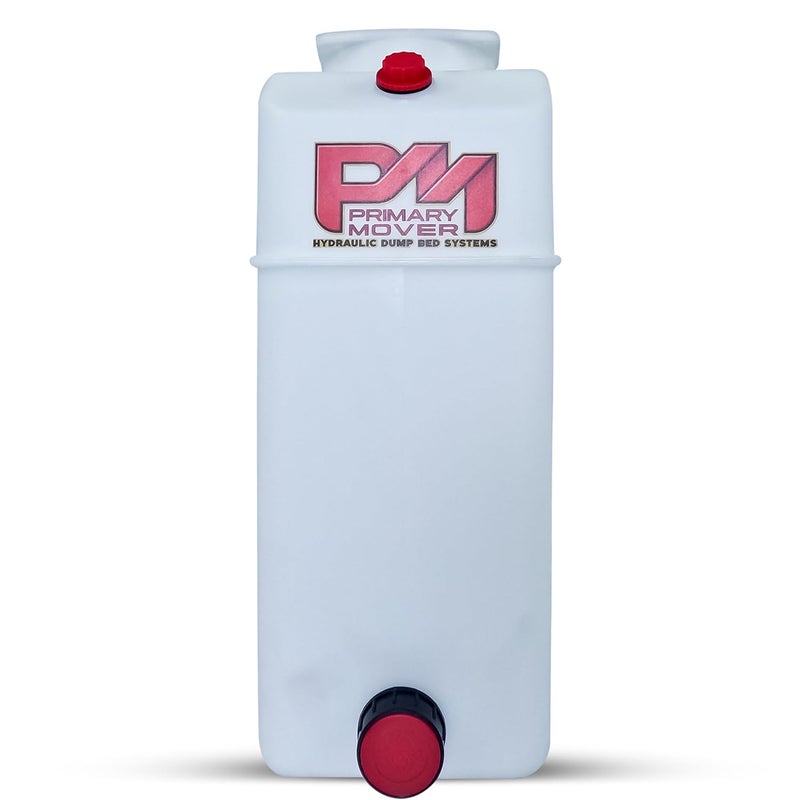 Primary Mover Store 8 Quart Poly Hydraulic Replacement Reservoir – Poly Tank and Hydraulic Oil Tank for Power Units, Dump Trucks, Trailers, RVs and Boats - Image 1