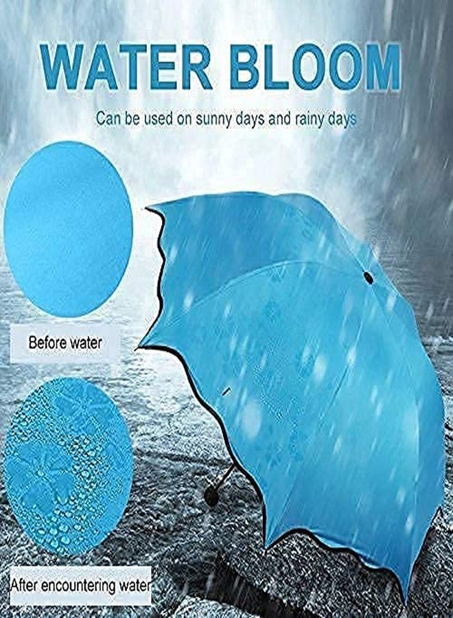Packcy Magic Color Changing Umbrella - UV Proof 3 Fold Automatic Open & Close | High Wind Resistant Water Reactive Blossom Print for Sun Rain Fancy Luxury Men, Women Kids - Image 5