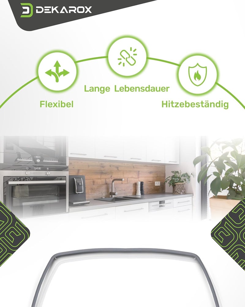 Dekarox ختم باب 480 × 360 مم شامل 4 خطافات متوافق مع Miele Imperial Quelle 6432220 للفرن والموقد - Image 5