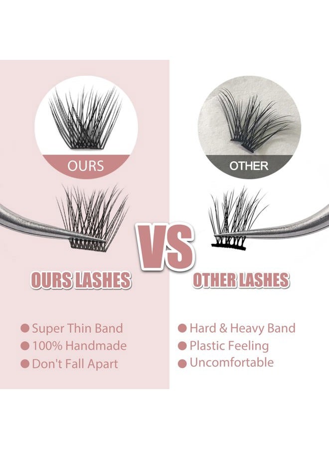 FinyDreamy 48Pcs Lash Clusters 3D Volume Effect Individual Lashes Clusters D Curl Cluster Lashes DIY Eyelash Cluster Extension At Home Reusable And Wispy Real Looking (Volume-12mm) - Image 5