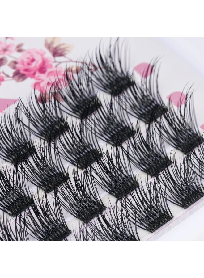 FinyDreamy 48Pcs Lash Clusters 3D Volume Effect Individual Lashes Clusters D Curl Cluster Lashes DIY Eyelash Cluster Extension At Home Reusable And Wispy Real Looking (Volume-12mm) - Image 2