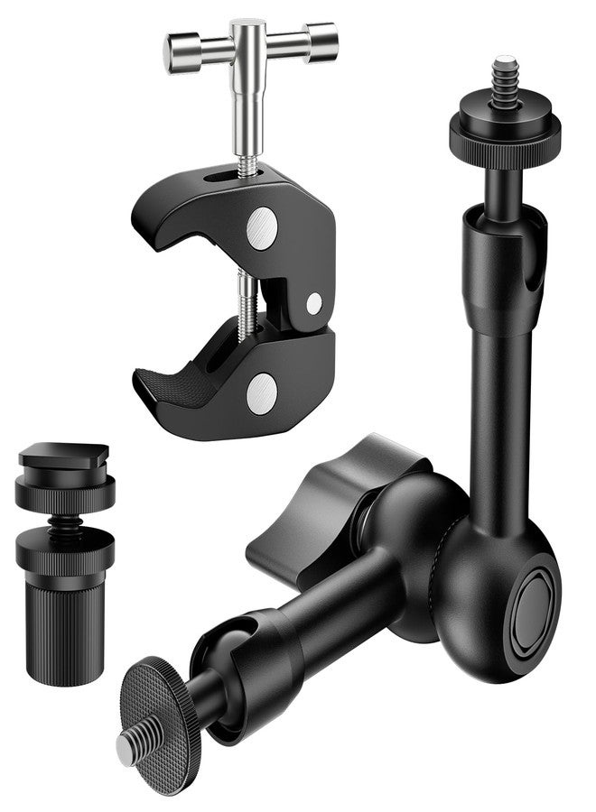 EMART 6inch Articulating Magic Arm Camera Mount with Super Clamp, Friction Power Adjustable Camera Mounts & Clamps with Magicarm and Cold Shoe for Photography/Videography/Webcam/Flash Light - Image 1