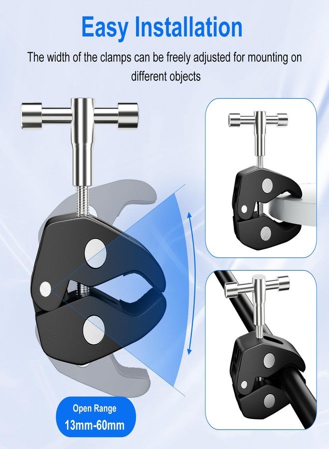 EMART 6inch Articulating Magic Arm Camera Mount with Super Clamp, Friction Power Adjustable Camera Mounts & Clamps with Magicarm and Cold Shoe for Photography/Videography/Webcam/Flash Light - Image 5