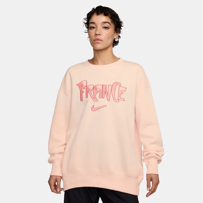 Nike Peach Women's France Phoenix Fleece Sweatshirt for Women | Best Price UAE