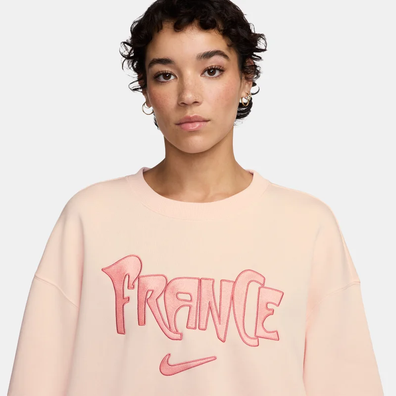 Nike Peach Women's France Phoenix Fleece Sweatshirt for Women | Best Price UAE