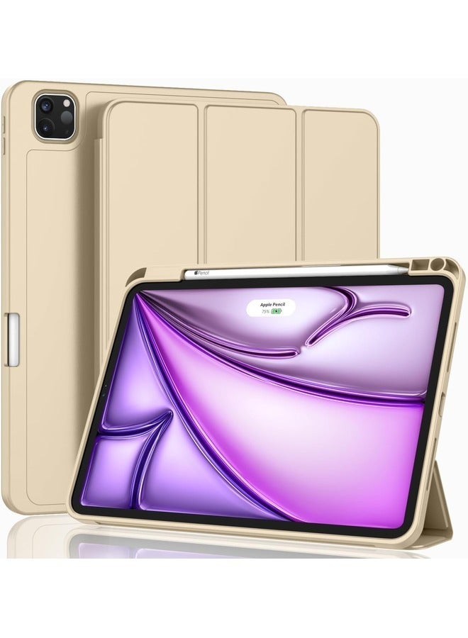 Gold iPad Air 13-Inch Case (M2 2024) - Smart Case with Pencil Holder, Supports Pencil Pro & USB-C Pencil, Touch ID, Auto Wake/Sleep - Image 1