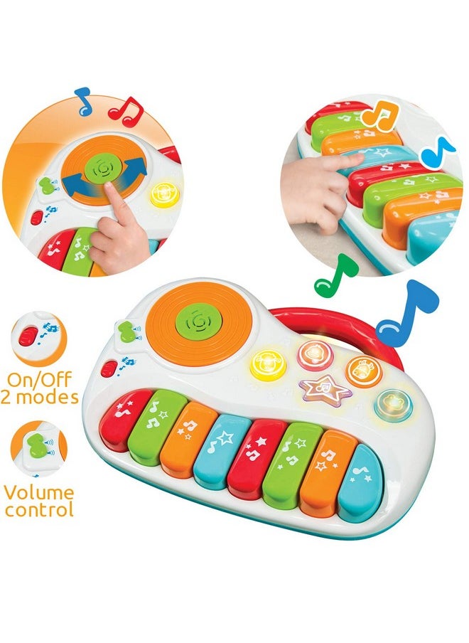 KiddoLab Musical Piano Toy For 1-3 Years Old Toddlers With Keyboard Note, Dj Mixer And Light-Up Buttons - Educational And Fun For Both Boys And Girl  - Image 2