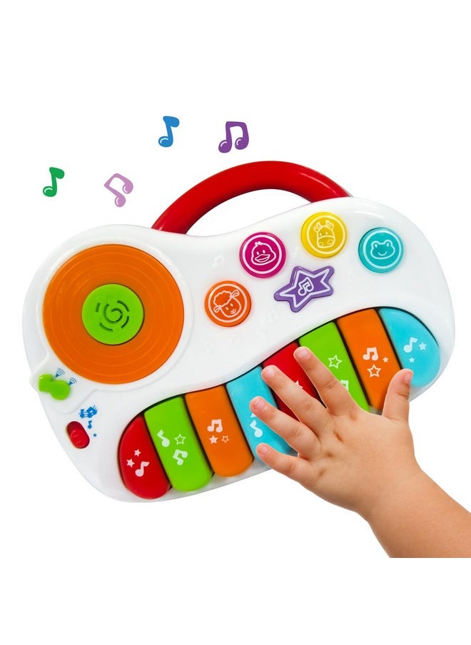 KiddoLab Musical Piano Toy For 1-3 Years Old Toddlers With Keyboard Note, Dj Mixer And Light-Up Buttons - Educational And Fun For Both Boys And Girl  - Image 1
