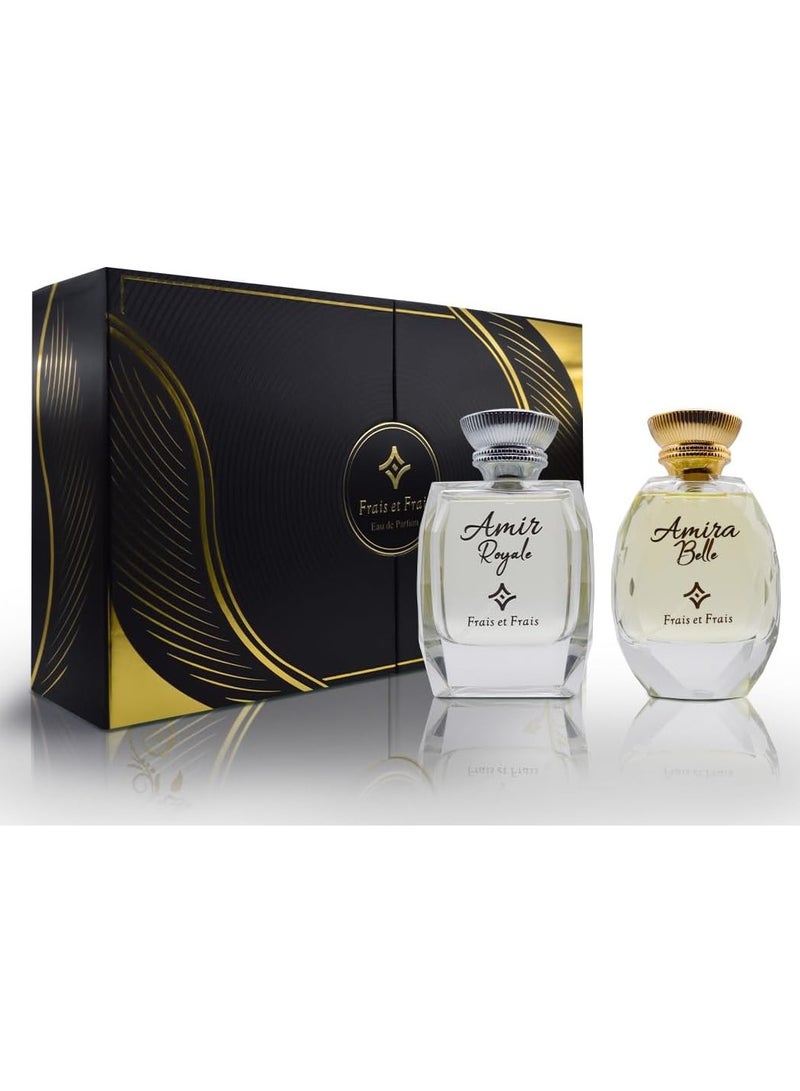 فريز ات فريز صندوق عطور فاخر فرايس آند فرايس - أو دو بارفان - له ولها  مل - زهري شرقي وشرقي خشبي - مستوحى من رالف لورين رومانس وفالايا بارفيومز دي مارلي - Image 1