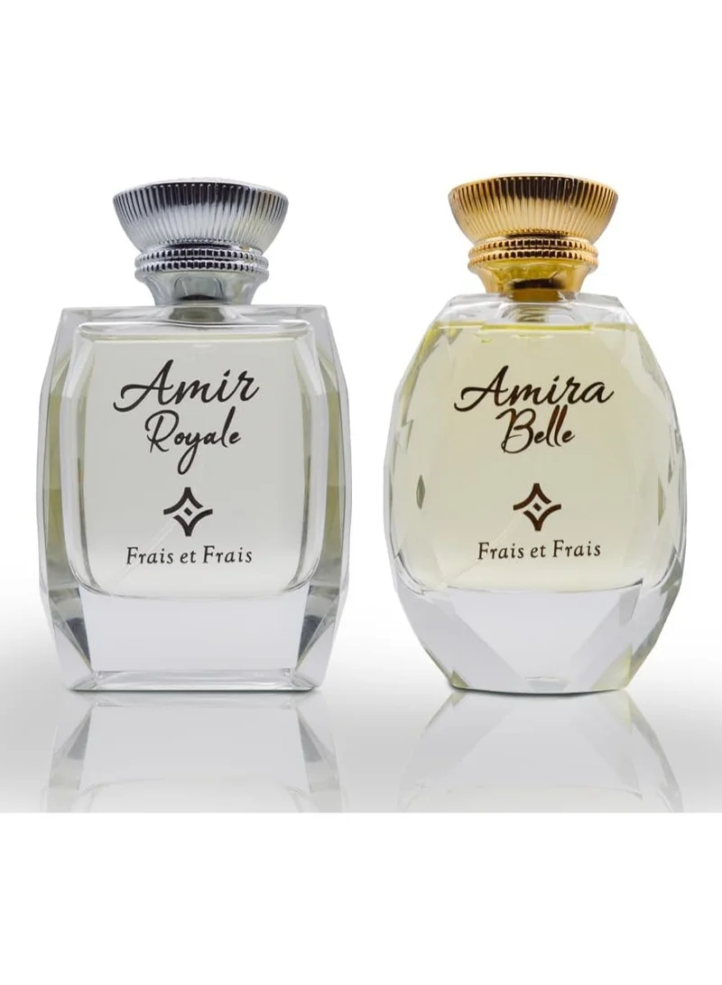 Frais Et Frais Frais Et Frais Luxury Fragrances Box - EDP - For Him &amp; Her 100ML - Floral Oriental &amp; Oriental Woody - Inspired by Ralph Lauren Romance &amp; Valaya Parfums de Marly