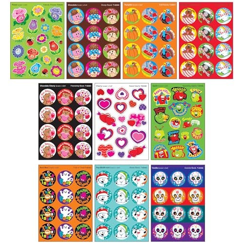 Trend All Year Cheer Stinky Stickers Variety Pack by TREND Enterprises, Inc.; 336 ct.; 70 Designs, 8 scents - Image 3