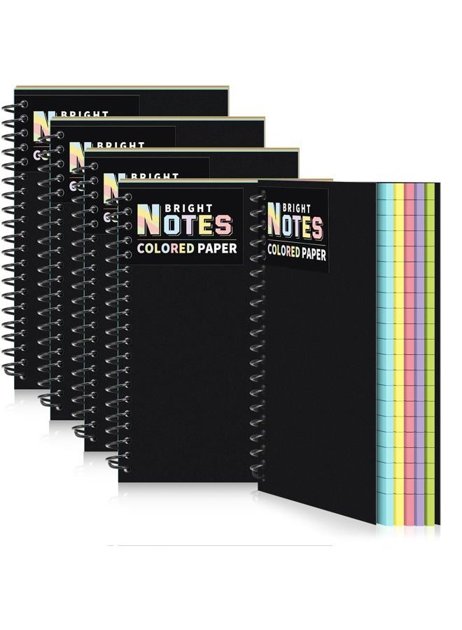 Eaasty 6 Pack Spiral Notebook 5 x 7 Inch College Ruled Colored Paper Notebook Lined Paper Composition Notebook Perforated Notepad Memo Books for Journaling School Office, 80 Sheet/Pack (Pastel Color) - Image 1