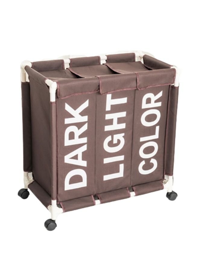 MTL Clothes Laundry Basket Brown/ Coffee 62x35x65cm
