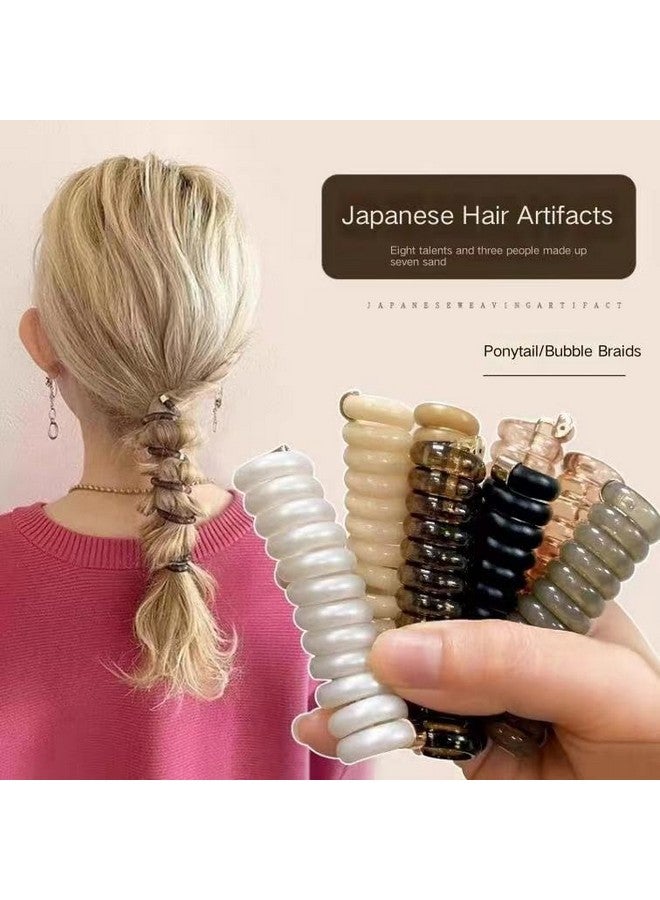 ZUGAD Spiral Hair Ties for Women, No Damage Coil Hair Ties for Girls, 3 pc. Multi Color - Image 3