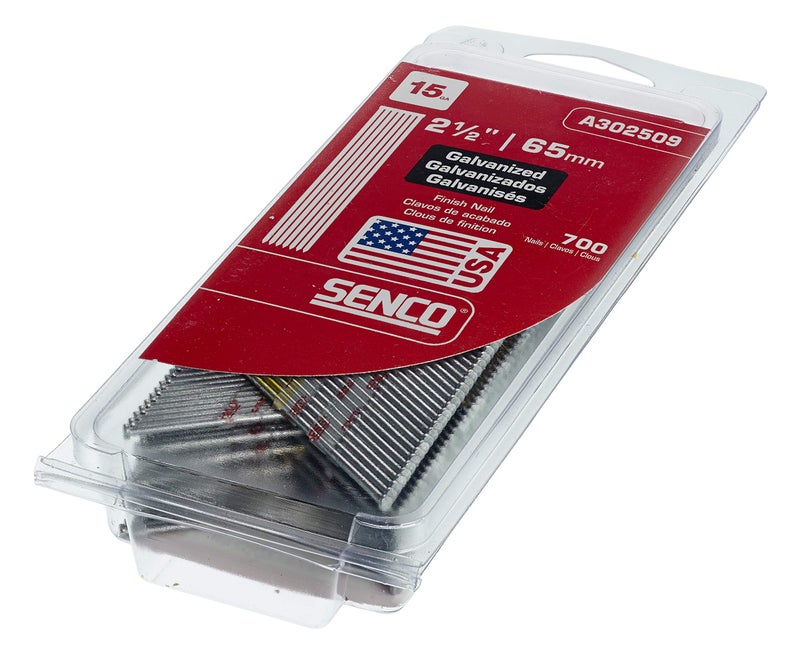 Senco A302509 15 Gauge by 2-1/2-Inch Electro Galvanized Finish Nail - Image 2