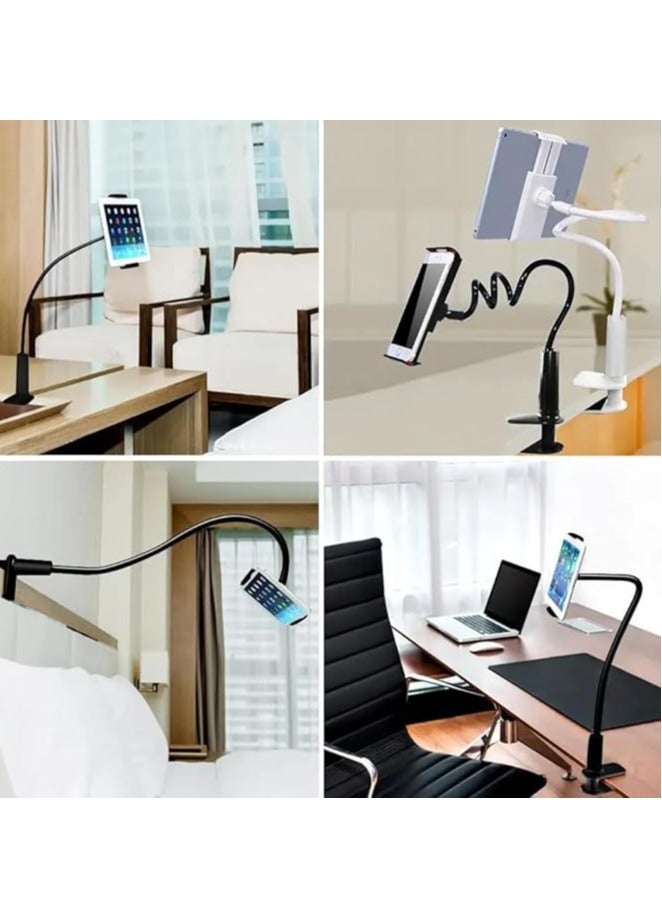 بروماس حامل الهاتف الخليوي معقوفة، مشبك عالمي، مشبك تثبيت كسول، قبضة ذراع مرنة بدون استخدام اليدين للهواتف المحمولة، حامل للمكتب، السرير، المكتب، المطبخ (أسود) - Image 3