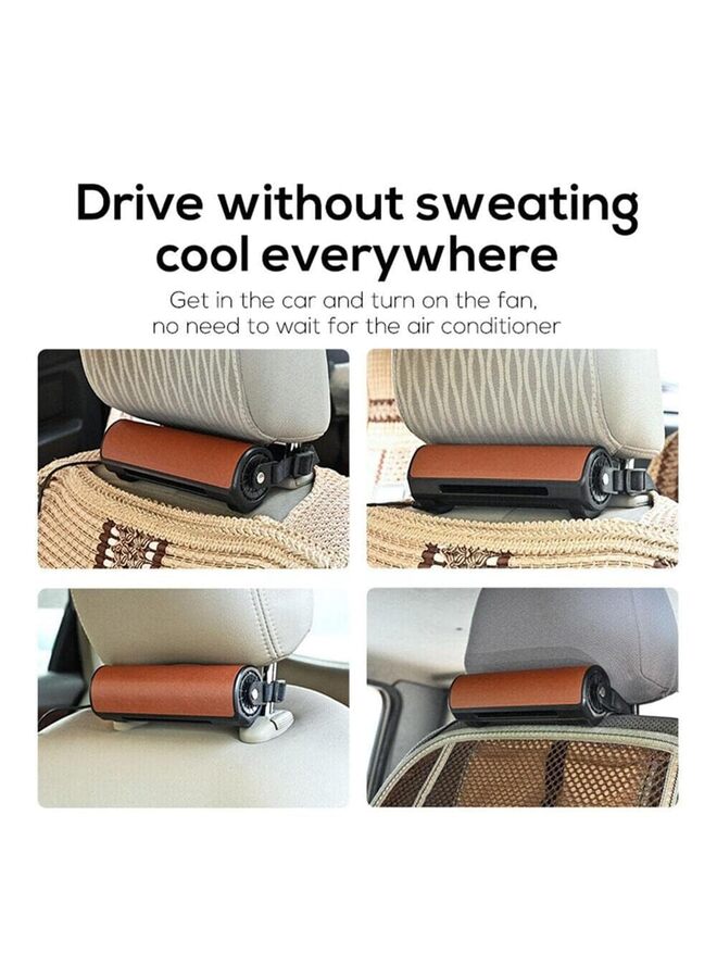 Car Seat Fan - Portable USB Cooling Fan with Adjustable Lanyard, 3 Speed Settings, Type-C Charging for Car, Home & Office - 9000RPM, Compact Design - Image 3