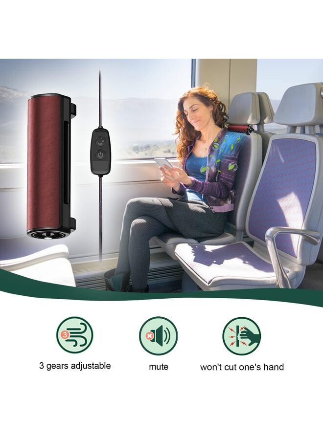 Car Seat Fan - Portable USB Cooling Fan with Adjustable Lanyard, 3 Speed Settings, Type-C Charging for Car, Home & Office - 9000RPM, Compact Design - Image 5