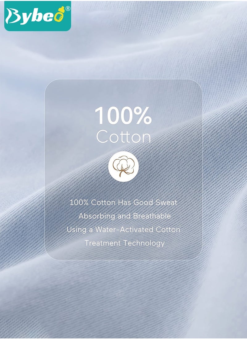 Bybeo - 3 PCS Baby Swaddle Blanket, Newborn Swaddling Wrap + Headband + Hat Set Infant Receiving Blankets Sleepsack for Boys and Girls 100% Breathable Cotton - Image 1