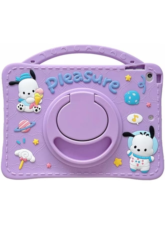 PROMASS 360 Rotation Kids Cartoon Silicon Stand Tablet Compatible with Huawei Matepad SE 10 4 inch 2023 Case Cover (Purple) - Image 2