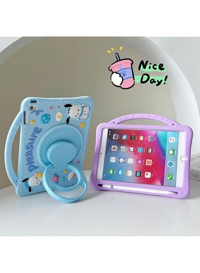 PROMASS 360 Rotation Kids Cartoon Silicon Stand Tablet Compatible with Huawei Matepad SE 10 4 inch 2023 Case Cover (Purple) - Image 4