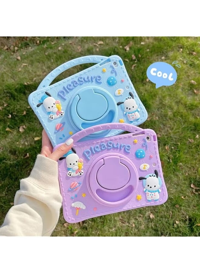 PROMASS 360 Rotation Kids Cartoon Silicon Stand Tablet Compatible with Huawei Matepad SE 10 4 inch 2023 Case Cover (Purple) - Image 3