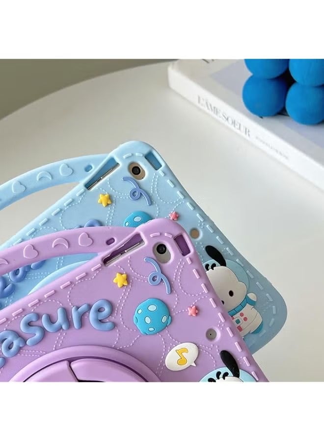 PROMASS 360 Rotation Kids Cartoon Silicon Stand Tablet Compatible with Huawei Matepad SE 10 4 inch 2023 Case Cover (Purple) - Image 5