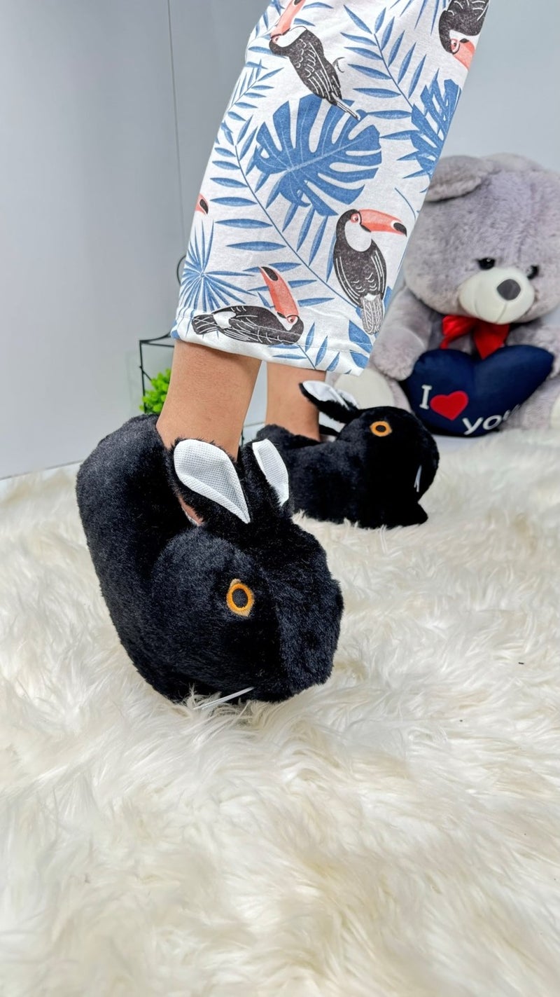 Nstil Women's Panduf Rabbit Figured Plush Home Boots Patterned Flat Sole Comfortable Lightweight 359 - Image 4