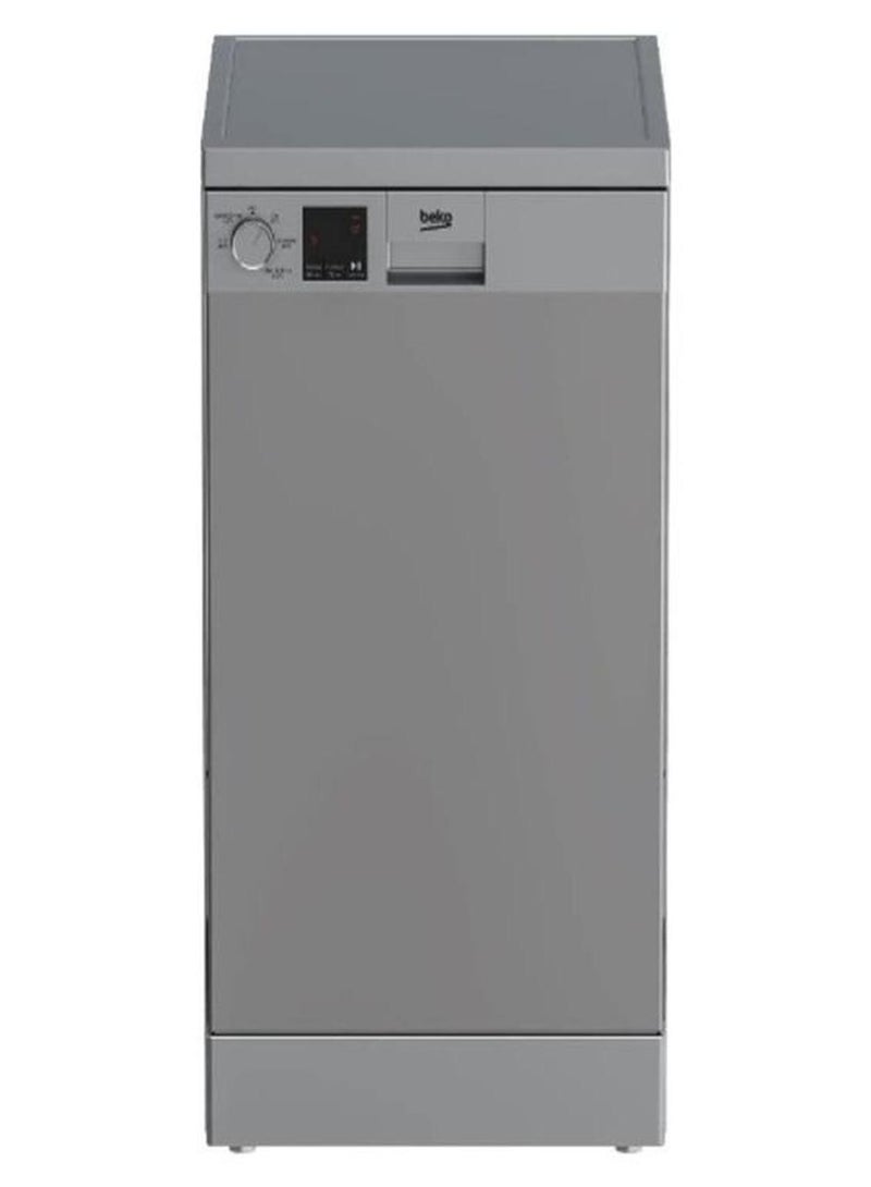 Beko Dishwasher 45 cm 5 program 10 person Silver LED Display - Half load - time delay 10 L DVS05020S silver - Image 1