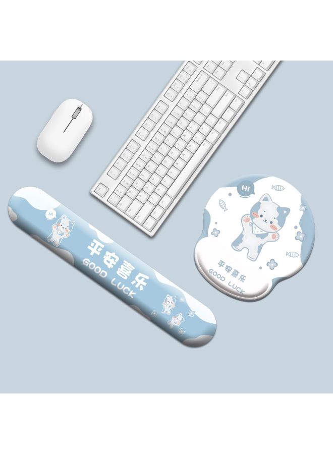 Combination Silicone Suit Wrist Pad 3d Silicone Soft Pad Wrist Pad Men And Women Office Desk Pad Direct Mouse Pad-Color:Product + Opp Bag Packaging-Pattern:G07-qq1124 Unlimited Good Luck + G24-ww1124 Unlimited Good Luck - Image 3