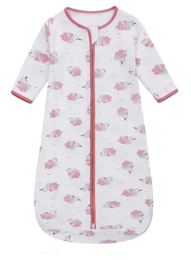 Miracle Baby 100% Cotton Long sleeves Baby Sleeping Bag, Double Zipper Baby Wearable Blankets  Kids Sleeping Sack 0.5TOG - Image 1
