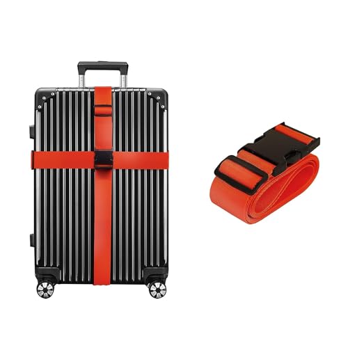 Dayalu Pack of 1 Luggage Strap for Suitcases | Luggage Belt for Suitcase & Trolley Bags | Travel Strap Belt with Quick Release Adjustable Buckle for Suitcase - Red - Image 1