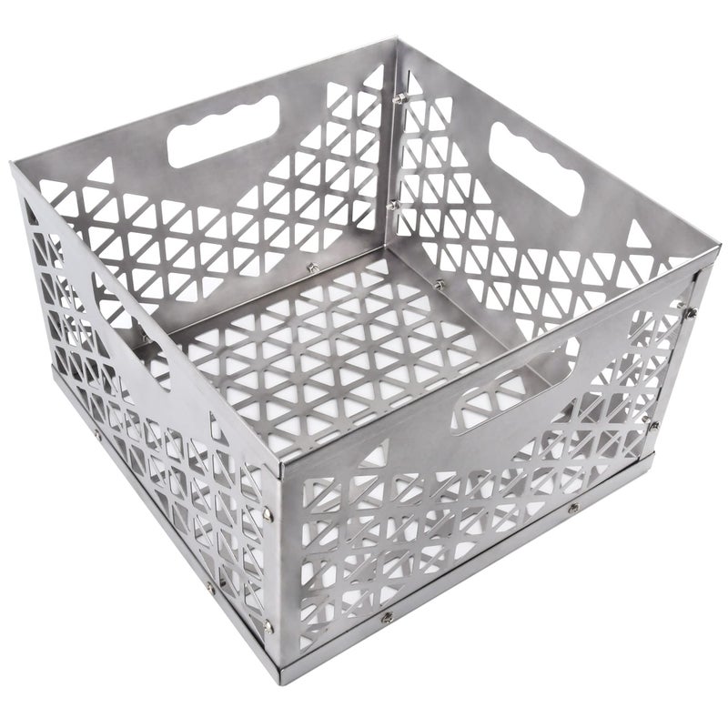 Foedo 12 Inch Charcoal Firebox Basket for Oklahoma Joe Offset Smoker Grill Accessories for Long and Efficient Smoking 12 x 12 x 75 Fire Basket for Oklahoma Joes Highland Stainless Steel