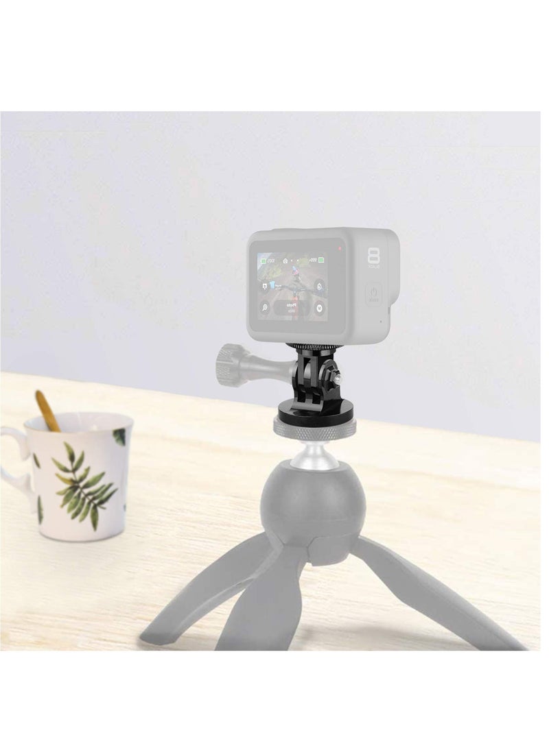 SOLARAE 1/4 Tripod Mount Adapter Compatible for Gopro, 2 Pack 1/4 20 Aluminum Adapter Mount for Tripod Compatible with Gopro Hero 11,10, 9, 8, 7, 6, 5, 4, 3+, 3, 2, 1 HD, DJI Osmo Action and More - Image 4