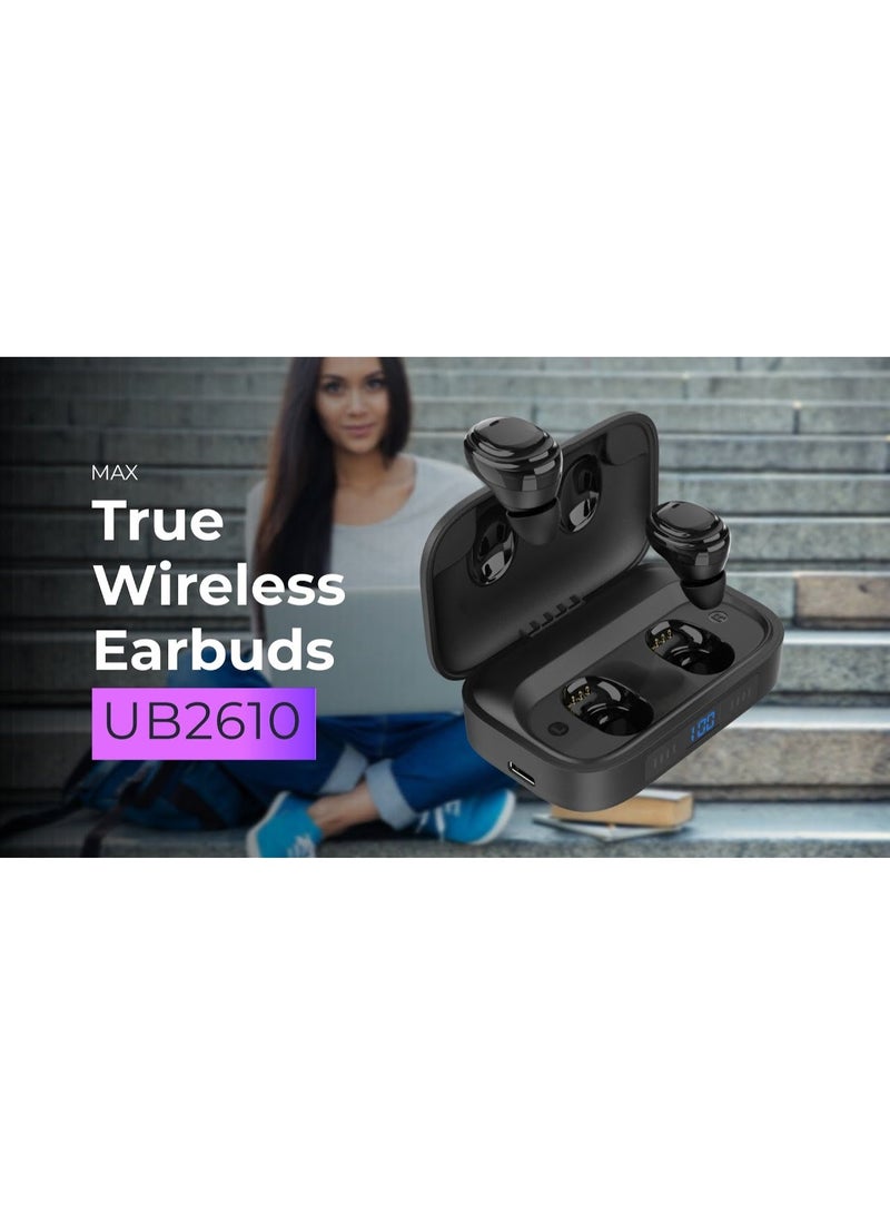 Energizer UB2610 TWS Wireless Earbuds with 2400mAh Power Bank Case, Bluetooth 5.0, Touch Control, Deep Bass Sound, and Up to 25 Hours Playtime Black - Image 5
