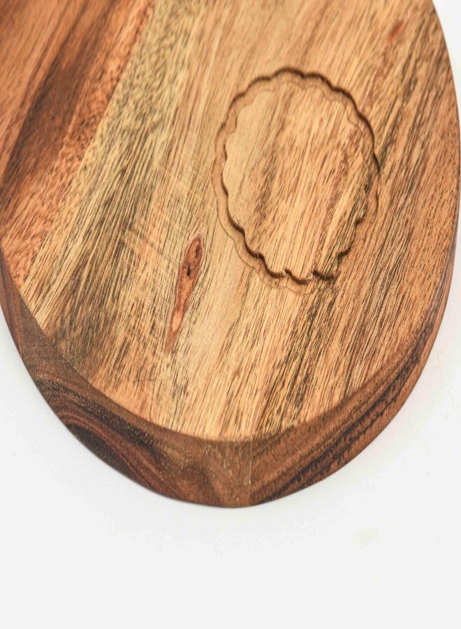 Affinity Decor Bunny Shaped Wooden Serving Board, Wood Cutting Board for Kitchen, Organic Wooden Charcuterie Boards, Easter Serving Platter for Cheese and Food, 14.5" x 7.5" - Image 3