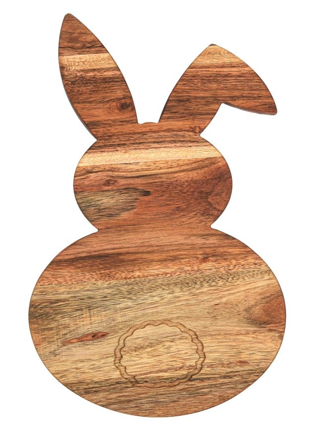 Affinity Decor Bunny Shaped Wooden Serving Board, Wood Cutting Board for Kitchen, Organic Wooden Charcuterie Boards, Easter Serving Platter for Cheese and Food, 14.5" x 7.5" - Image 1