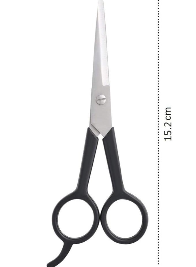 مقص تصفيف الشعر المحترف، ١٥ سم، مع خطاف للتحكم الدقيق، مقبض مريح، للشعر واللحية - Image 4