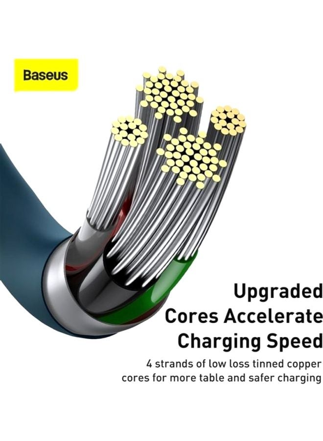 Baseus Superior Series USB to Lightning-Fast Charging Cable Data Transfer 2.4A for iPhone 13 12 11 Pro Max Mini XS X 8 7 6 5 SE iPad and More (1M) Blue - Image 4
